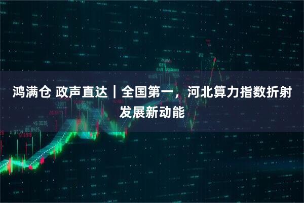 鸿满仓 政声直达｜全国第一，河北算力指数折射发展新动能