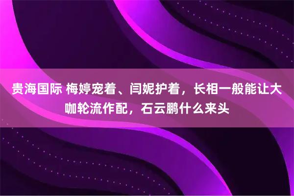 贵海国际 梅婷宠着、闫妮护着，长相一般能让大咖轮流作配，石云鹏什么来头