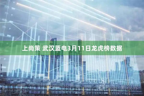上尚策 武汉蓝电3月11日龙虎榜数据