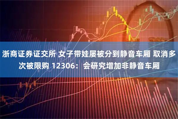 浙商证券证交所 女子带娃屡被分到静音车厢 取消多次被限购 12306：会研究增加非静音车厢